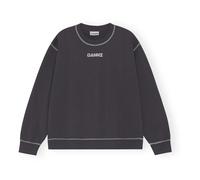 Isoli Dark Rose Relaxed Organic Cotton Sweatshirt Black XS