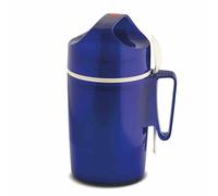 Isolier-Speisegefäß 0,85 Litre Plastic Spoon Thermos Bottle Essenbehälter Blue