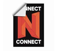 Isometric Connect Geometric Unframed Wall Art Print A1 (84.1×59.4cm), Wall Decor for Living Room, Bedroom, Office & Home, Art Gift