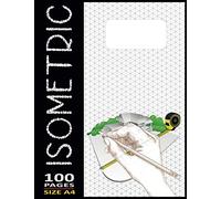 Isometric Graph Notebook Technical Drawing Paper Triangle Grid Large 8.5"X11" Inches - 100 Numbered-Page
