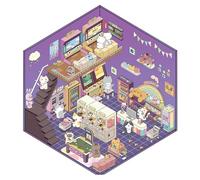 Isometric Stickers, Home Stickers | Handmade Room Stickers | Creative Nursery Sticker Scenes, Create Your Own Room Sticker for the Passage of Time