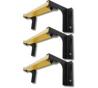 ISOP 3-Rung Window Well Ladder - 4 cm Wide Rung - 10 cm from Wall - 31 cm Long - 1 mm Thick Iron - Wall-Mounted - Weather-Proof - Home Step ladders