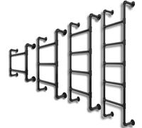ISOP 5-Rung Wall-Mounted Ladder - Loft 5 Steps for Dorm Beds - 5 StepLadder for Attic - Window Well Egress Ladders - Wall Mounted Metal Bunk Bed Ladders - Certified & Tested, Rust Resistant