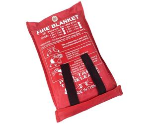 ISOP Fire Blanket Large 120 * 180 cm - Fibreglass Fire Retardant Blanket - Heavy Duty Emergency Blanket - A-Grade Survival Blanket - Fire Suppressant Blanket - First Aid - Rescue Blanket for Home