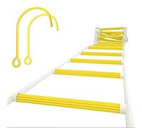 ISOP Fire Escape Ladder for Third Story Windows 25ft (8m) - Flame Resistant Safety Rope Ladder with Hooks - Weight Capacity up to 2000 Pounds - Emergency Escape Ladder - Portable & Durable