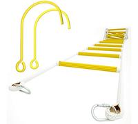 ISOP Fire Escape Rope Ladder 4 m with Heavy-Duty Carabiners and Window Hooks | Safety Rope Ladder for Second Floor Window - Fire Rescue Ladder for Second Floor