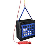 ISOP Fire Evacuation Device for Pets up to 55 lbs / 25 kg - Emergency Escape Bag Through Windows or Balcony Rope 50 ft / 15 m & Spring Hooks Included (Medium)