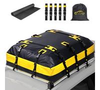 ISOPHO Car Roof Bag 20 Cubic/566L, Waterproof Thickened PVC Roof Cargo Bag, Roof Box with Anti-Slip Mat and 10 Heavy-Duty Straps, Universal Foldable Soft Car Storage Cargo Bag Large Car Luggage