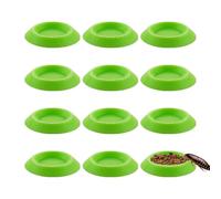 Isopod Food Dish - 12-Piece Non-Slip Feeding Tray, Roaches Feeder Bowls | Durable Pet Feeding Accessory, Small Invertebrate Food Tray, Terrarium Habitat Feature Of Springtails Millipedes Tiny Pe