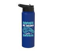 Isopods No Drama Just Survival Funny Bug Stainless Steel Insulated Water Bottle
