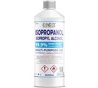 Isopropyl Alcohol 99.9% IPA Isopropanol - Pure Grade - 0.5 Litre Rubbing Alcohol for Cleaning and Disinfecting Solvent for Electronics, Glass, Appliances (500ml)