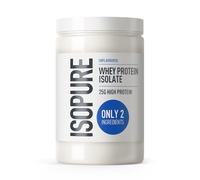 Isopure Unflavoured Whey Protein Isolate Powder, High in Protein with 25 g per Serve, Low in Sugar, No Artificial Flavours or Sweeteners, Made with Only 2 Ingredients, 435 g