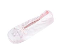Isotoner Girl's Satin Pearl Ballerina Slippers
