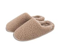 Isotoner® Ladies Borg Swept Back Mule, Casual Slip-On Bootie Style with Pillowstep® Technology, Memory Foam for Comfort, Heel & Arch Foam for Added Support, Ultra Comfort Foam Layer, Mink, 6 UK
