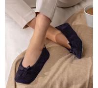 Isotoner® Ladies Popcorn Ballet Slippers Black Large (UK 5-6)