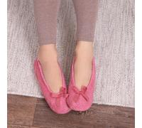 Isotoner® Ladies Popcorn Ballet Slippers Bright Pink Extra Large (UK 7-8)