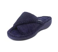 isotoner Ladies Popcorn Open Toe Slipper, Womens Low-Top Slippers, Blue (Navy), 4 UK (37 EU)