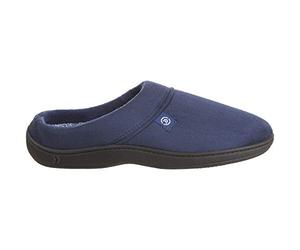 Isotoner Mens 91917 Devin Gel Infused Memory Foam Microsuede Black Size: Medium
