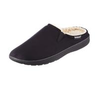 Isotoner Men's, Advanced Gel Infused Memory Foam Microsuede Vincent Hoodback Eco Comfort Recycled Slippers Clog, Black, 12/13 UK