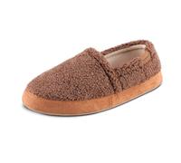 isotoner Men's Berber Aspen Closed Back Slippers, Cognac, 9.5-10.5