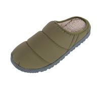Isotoner Men's Crinkled Tech Puffer Hoodback Slipper