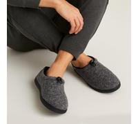 Isotoner® Mens Felt Full Back Slipper With Pull Toggle Grey UK Size 8
