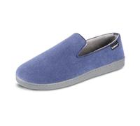 isotoner Men's Indoor/Outdoor Breathable Diamond Corduroy Slippers with Memory Foam Comfort, Navy Blue, 8-9