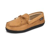 Isotoner Men's Microsuede Moccasin Slipper, Brown, 12/13 UK