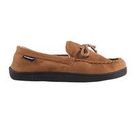 Isotoner Men's Microsuede Moccasin Slipper, Brown, 8.5/9.5 UK