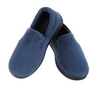 Isotoner Men's Microterry Jake Closed-Back Slippers, Navy Blue