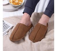 Totes Isotoner Mens Memory Foam Mule Slippers Tan - UK 10