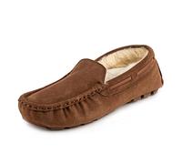 totes Isotoner Real Suede Mens Moccasin Slippers