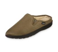 Isotoner Men's Recycled Microsuede Vincent Hoodback Clog, Loden, 9.5-10.5