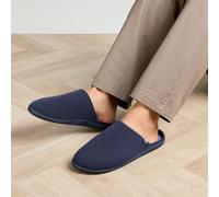 Isotoner® Mens Ribbed Mule Slipper With Patterned InSock (UK Size 8)