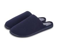 Isotoner® Mens Ribbed Mule Slipper With Patterned InSock (UK Size 11)
