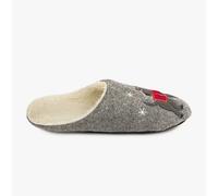 Men's Totes Isotoner NOVELTY Mens Mule Slippers Grey - Size: 8/8.5/9