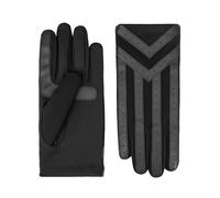Isotoner Men's Spandex Touchscreen Cold Weather Gloves with Warm Fleece Lining and Chevron Details, smartDRI Black, XL