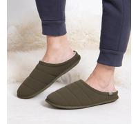 Totes Isotoner SPORT QUILTED MULE WITH COSY LINING Mens Mule Slippers Khaki - UK 11