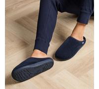 Isotoner® Mens Swept Back Popcorn Mule Slipper Navy UK Size 8