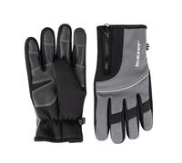 Isotoner Mens Waterproof Neoprene Gloves Touch Screen Zipper Gloves Mineral Medium
