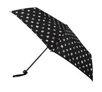 Isotoner totes Eco Supermini B&W Stitched Dots Umbrella