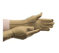 Isotoner Women & Men Arthritis Compression Rheumatoid Pain Relief Gloves for joint support with Open/Full finger design, Camel, S