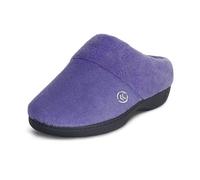 Isotoner Women's Classic Hoodback W Memory Foam Slip on Slipper, Dark Periwinkle, 5.5/6 UK
