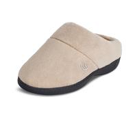 Isotoner Women's Classic Hoodback W Memory Foam Slip on Slipper, Taupe, 9.5-10