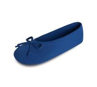 isotoner womens Classic Stretch Spandex Ballet Slippers, Blue Note, 8-9