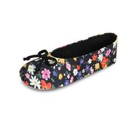 isotoner womens Classic Stretch Spandex Ballet Slippers, Multi Floral, 5-6