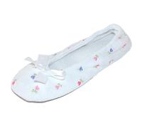 Isotoner Women's Embroidered Terry Ballerina Slippers