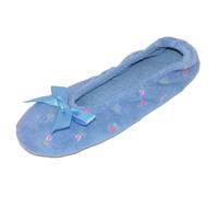 Isotoner Women's Embroidered Terry Ballerina Slippers