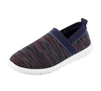 Isotoner Women's Harmony Knit Slipper, Navy, 3.5 UK