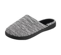 Isotoner Women's Space Knit Andrea Clog Slippers, Black, Small/ 6.5-7 Standard Width US